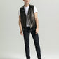 Belted Vegetable Tanned Goatskin Vest with Beads